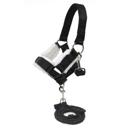 Head collar Black fleece for Hobby Horse