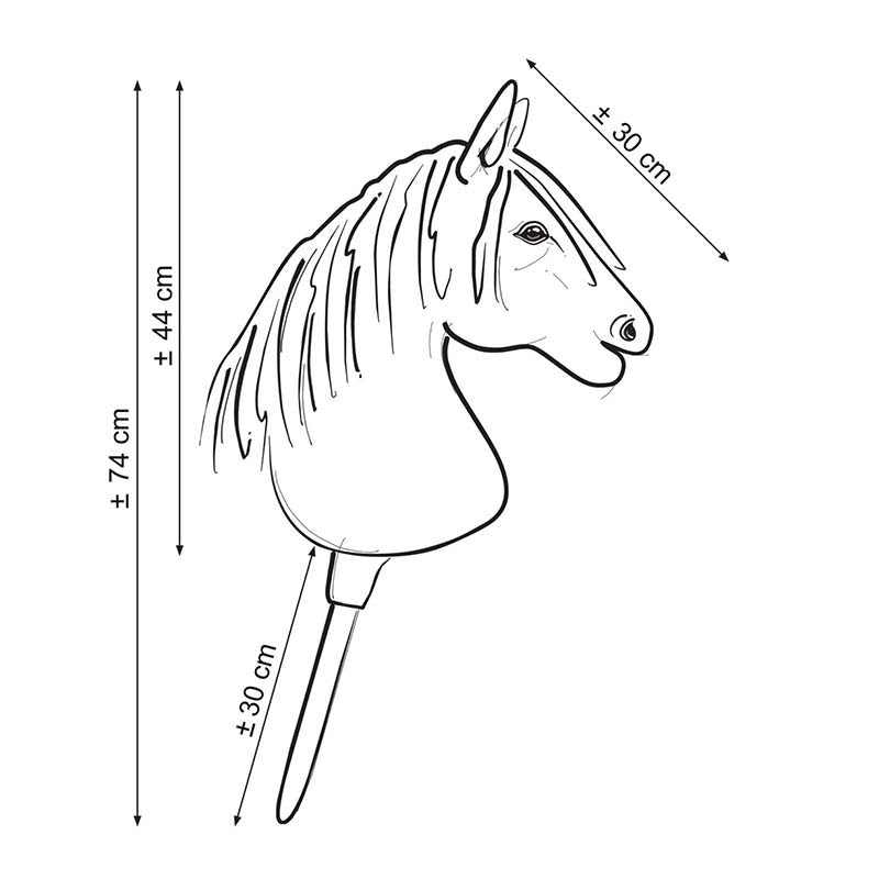 Hobby Horse Magic Pie Bai crins lavés - Taille A3