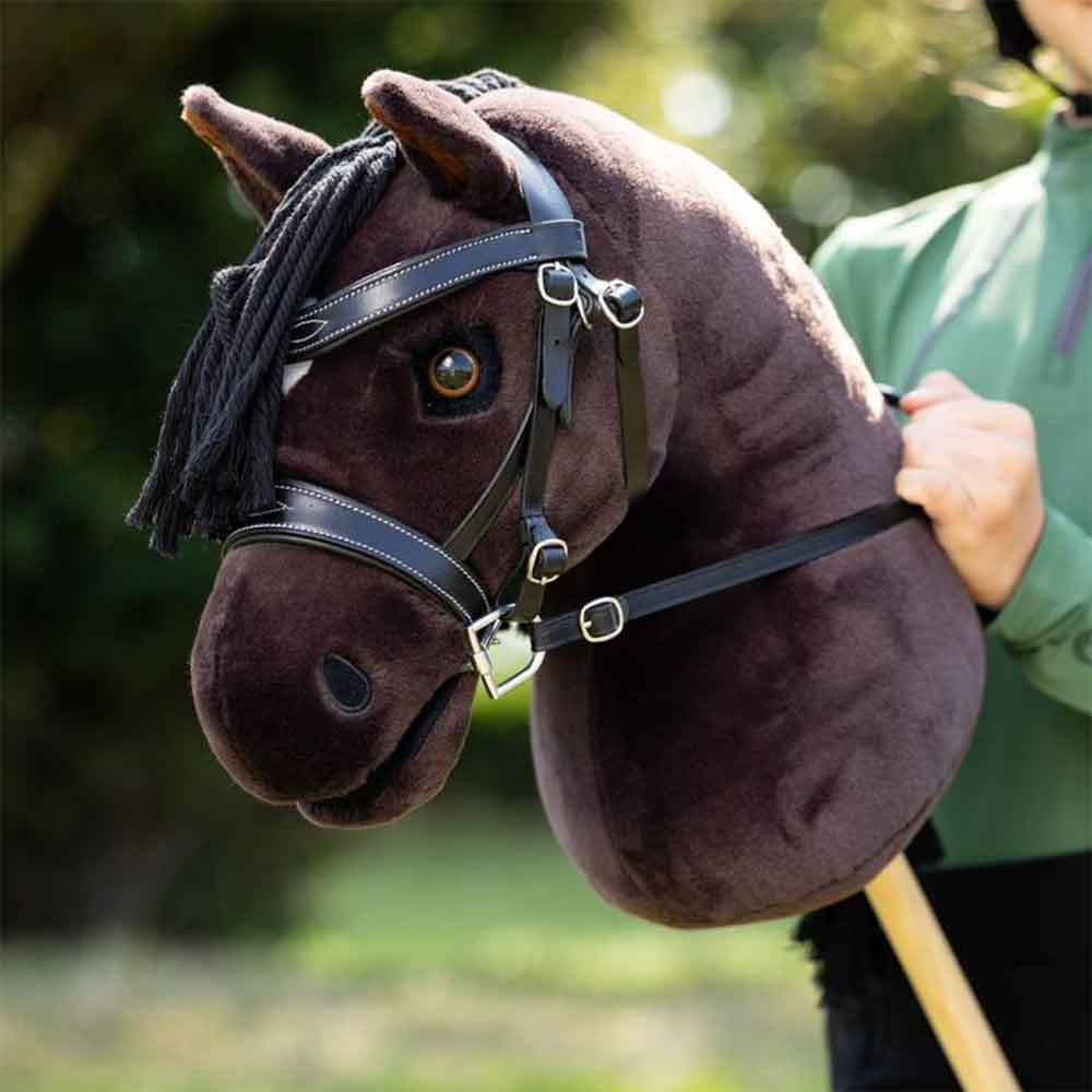 Filet bridon noir pour hobby horse Lemieux