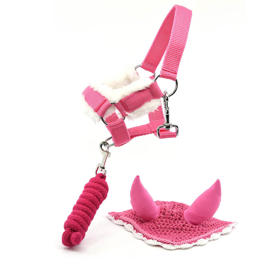 Licol et bonnet hobby horse rose