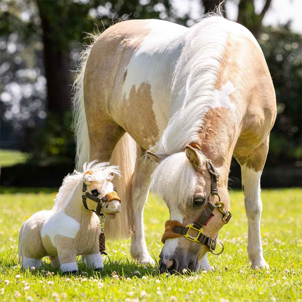Mini cheval en peluche pie palomino Lemon- Lemieux