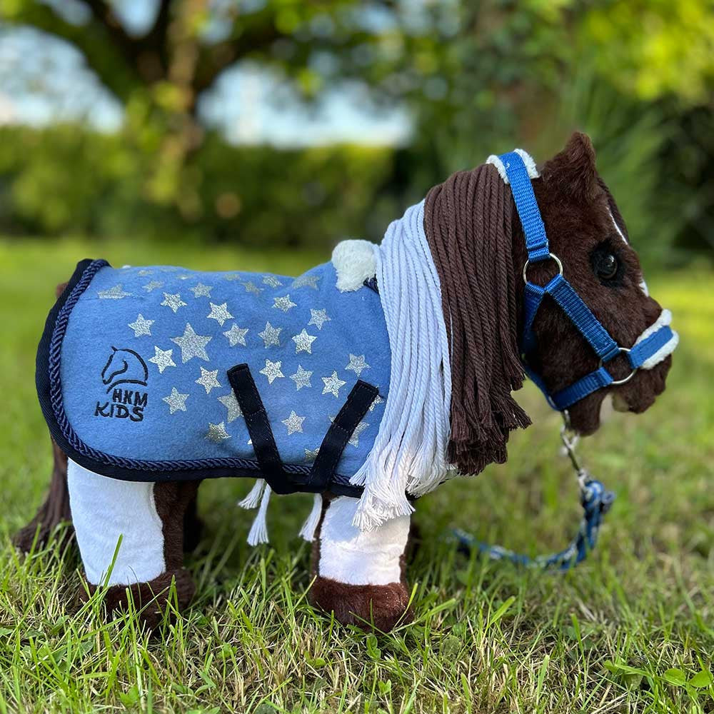 Cheval poney en peluche bai marron - HKM