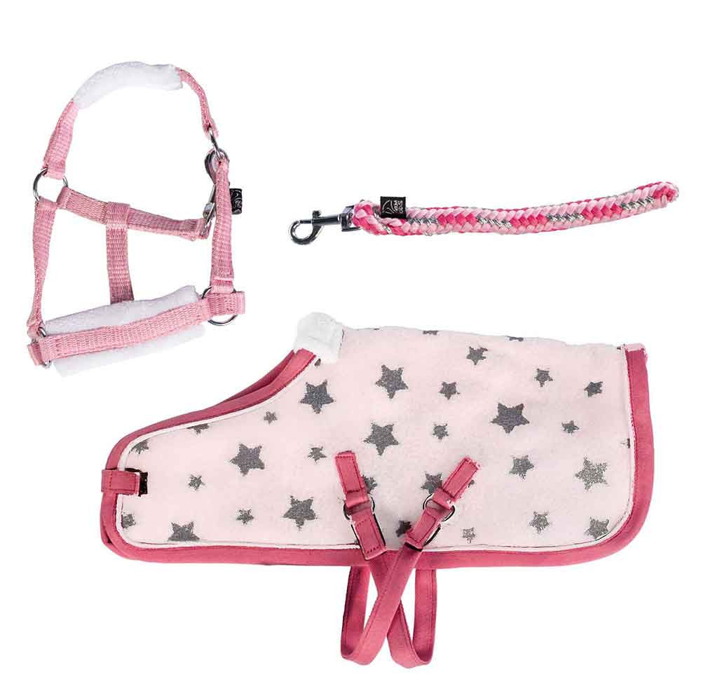 Couverture et licol Pink Star mini poney HKM
