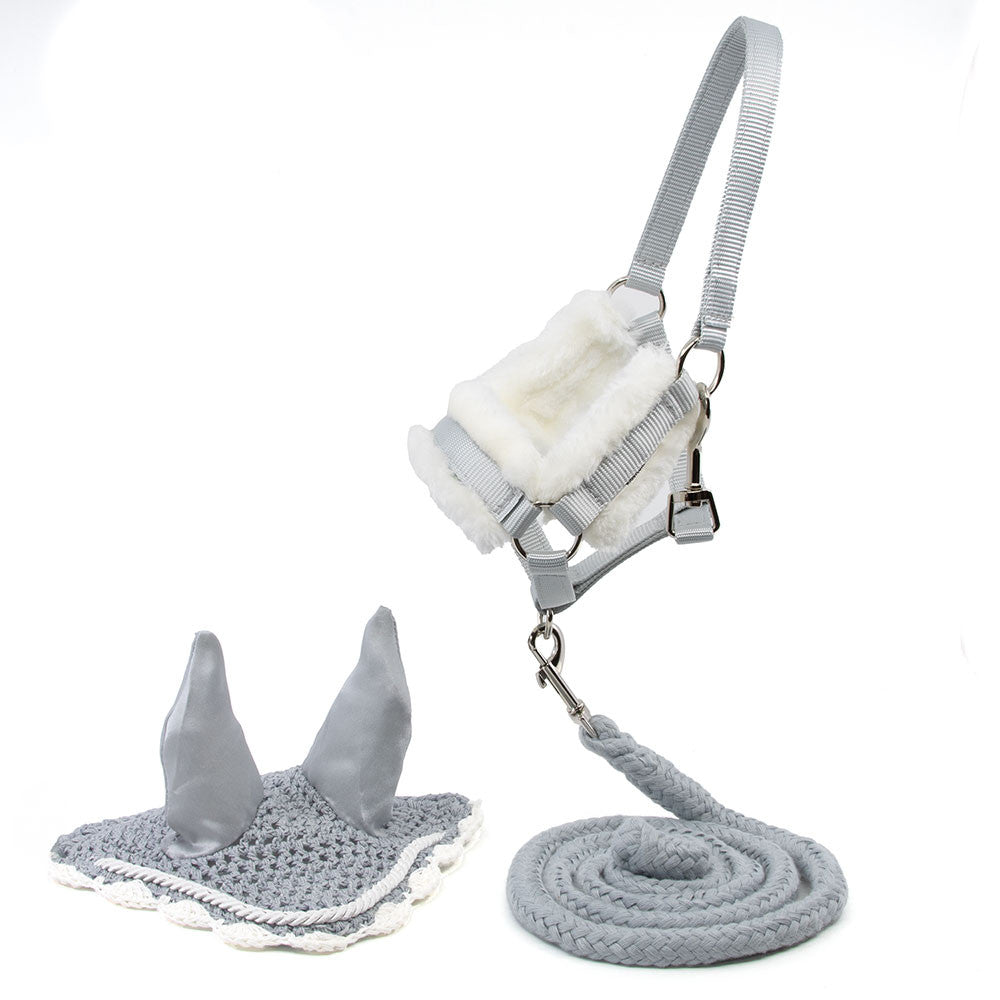 Pack Hobby Horse Harmony : licol et bonnet Gris Argenté