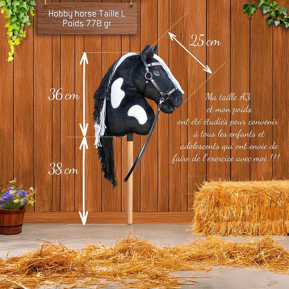 Hobby Horse A3 Pie Noir Black Diamond avec Filet Scintillant