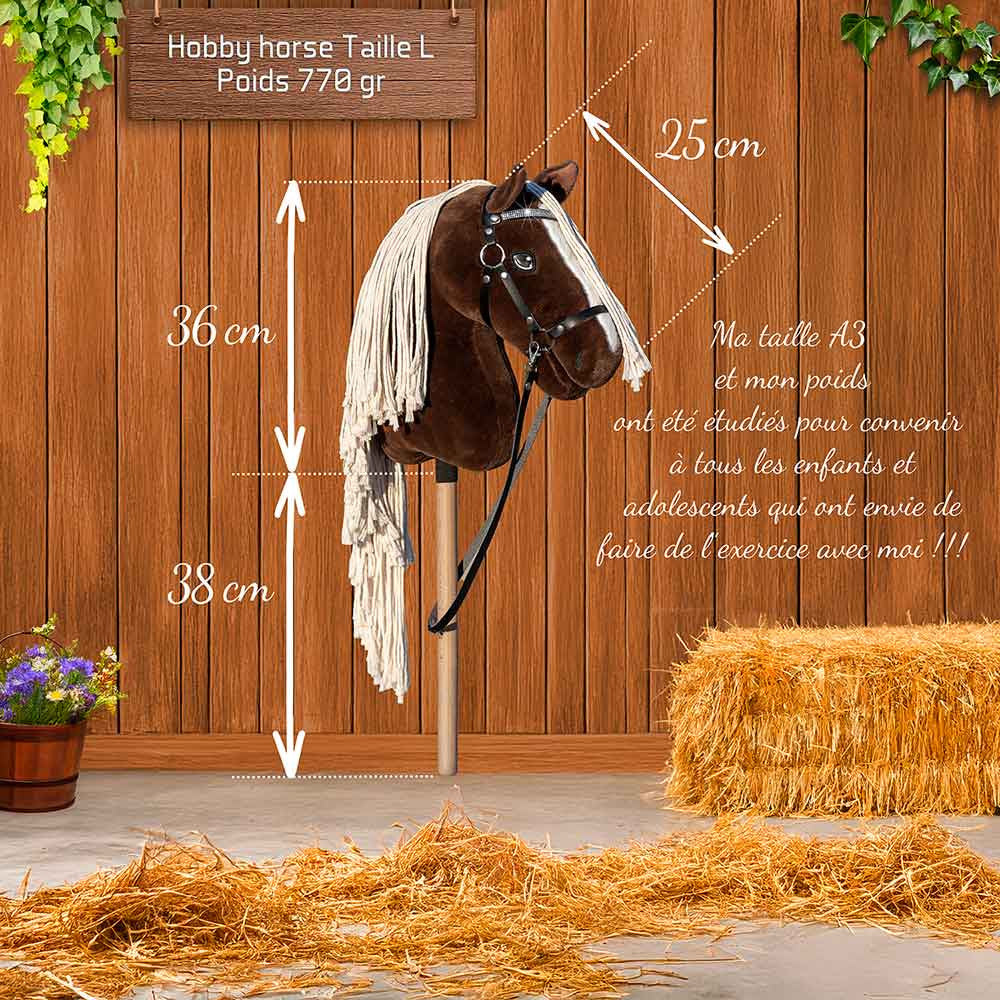 Hobby Horse A3 Sunny Dream Crins Lavés avec Filet à strass