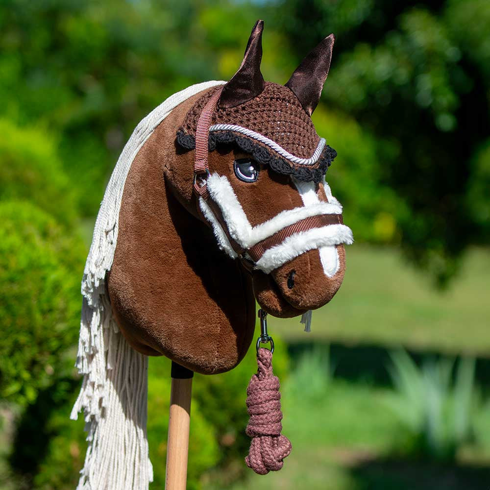 Ensemble d'accessoires Marron Hobby Horse : Licol + Longe + Couverture + Bonnet