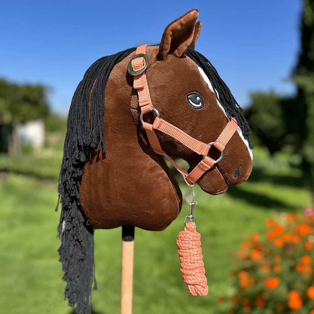 Licol orange réglable pour hobby horse A3