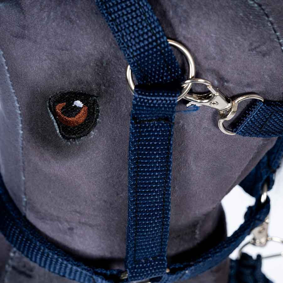 Licol bleu marine pour Hobby horse Taille A4