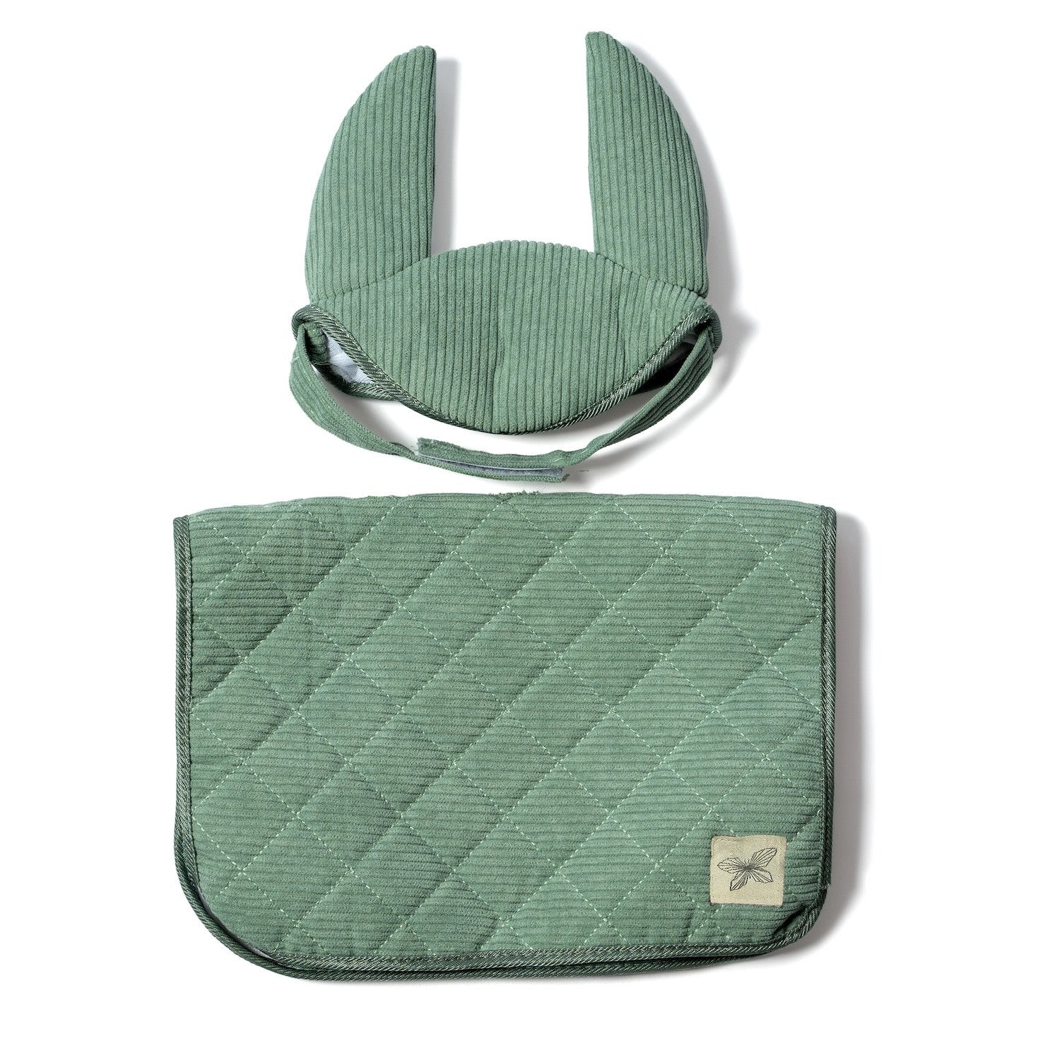 Saddle pad and bonnet green By Astrup