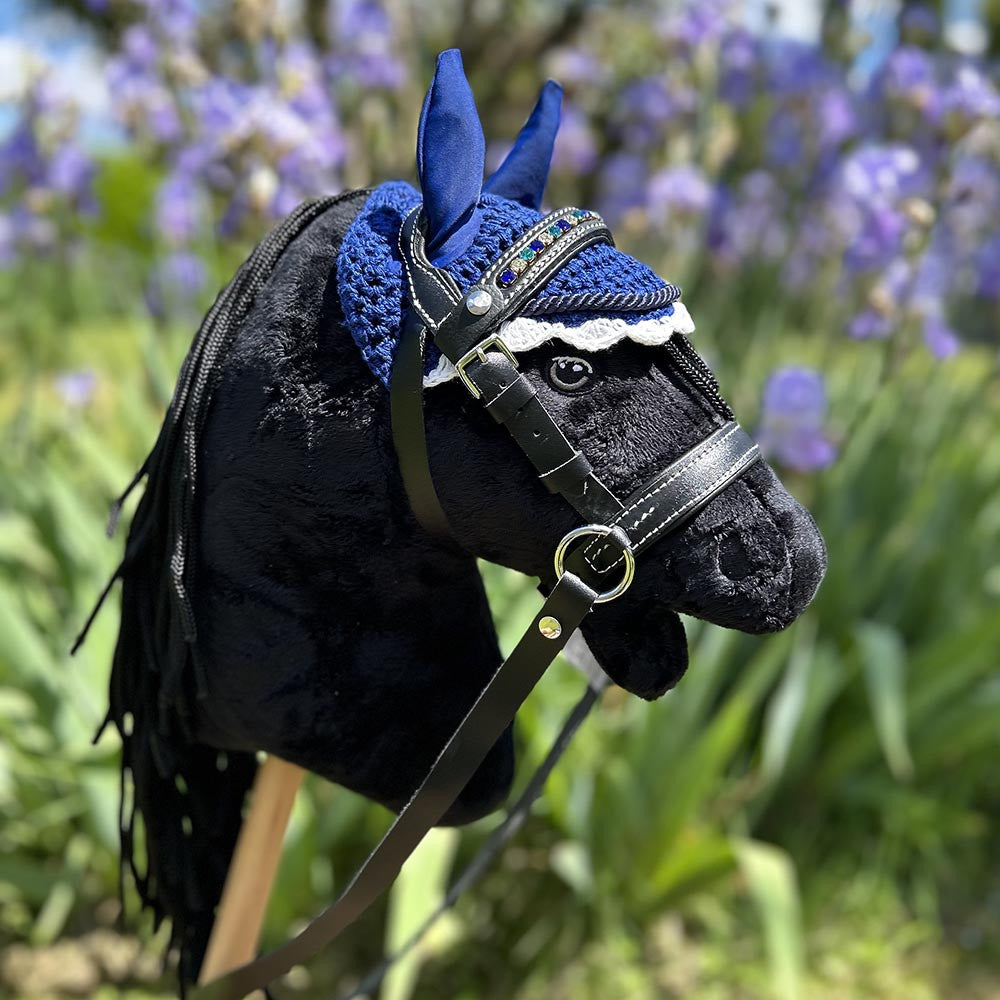 Filet pour hobby horse avec strass bleus