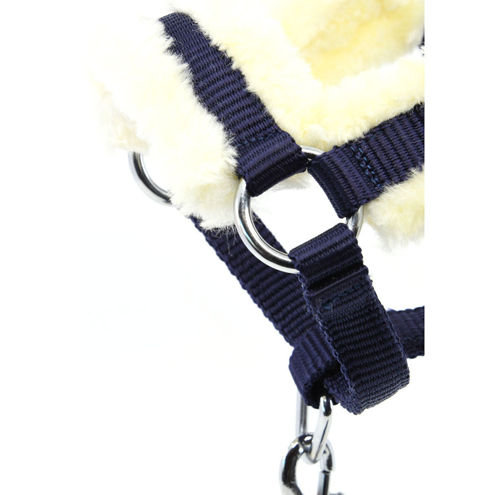 Licol moumoute bleu marine pour hobby horse