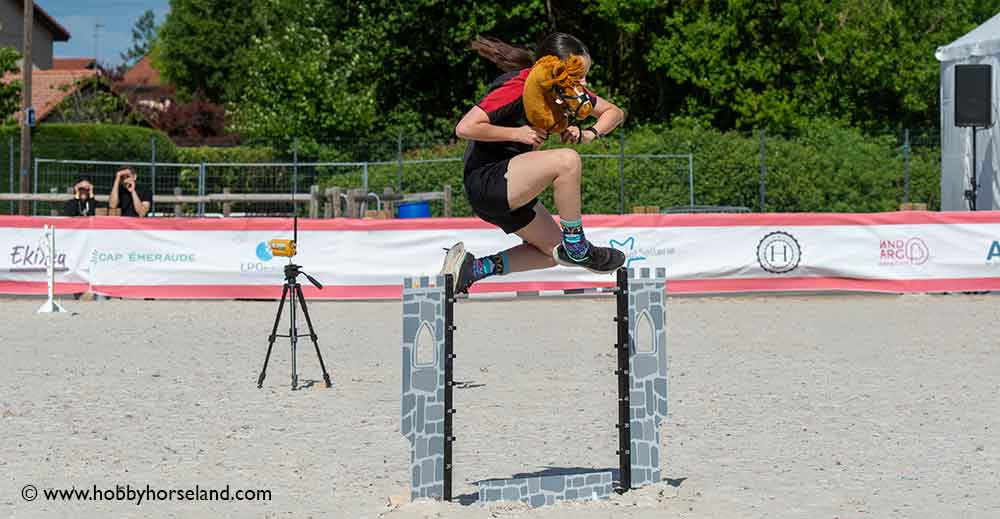Obstacle de hobby horse compétition